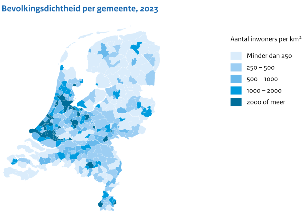 Kaart 40b. Bevolkingsdichtheid